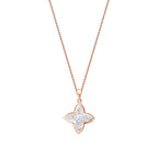0.14 Carat Diamond Flower Necklace