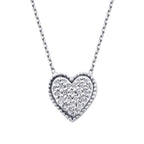 0.09 Carat Diamond Heart Necklace