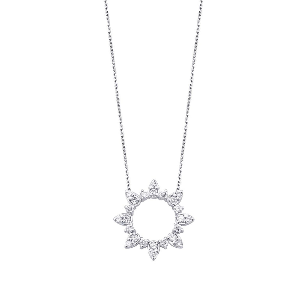 0.17 Carat Diamond Round Trend Necklace