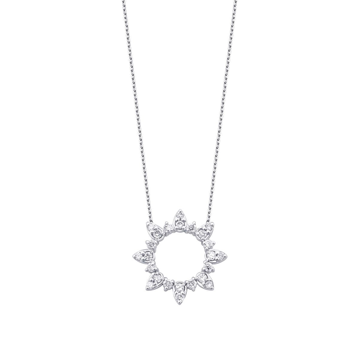 0.17 Carat Diamond Round Trend Necklace