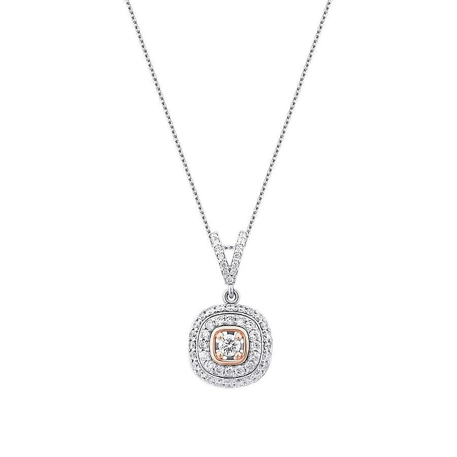 0.52 Carat Diamond Two-Toned Necklace
