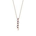 0.62 Carat Diamond Long Sapphire Necklace