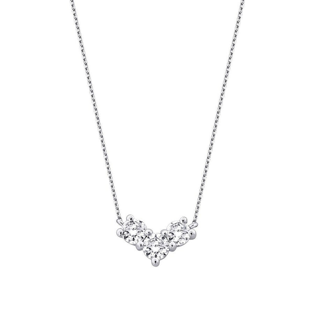 0.31 Carat Diamond Round Stone Necklace
