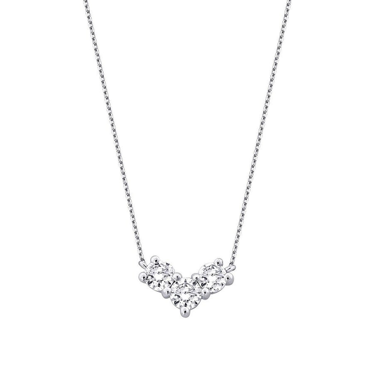 0.31 Carat Diamond Round Stone Necklace