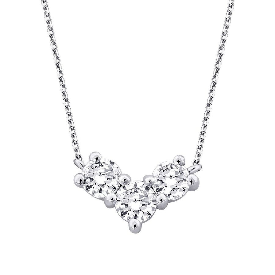 0.31 Carat Diamond Round Stone Necklace