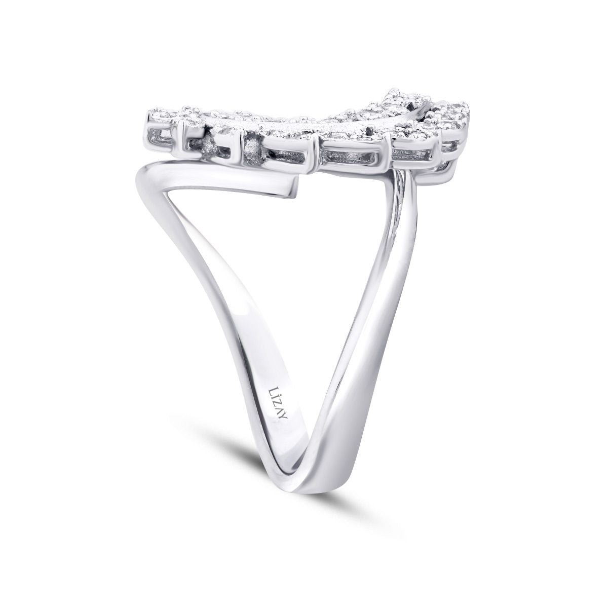 0.52 Carat Diamond Leaf Trend Ring