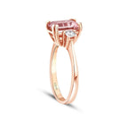 2.30 Carat Diamond Morganite Square Ring