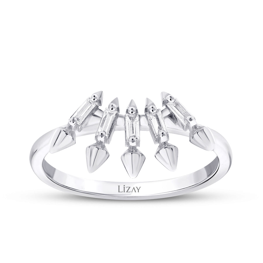 0.10 Carat Diamond Baguette Trend Ring