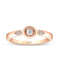 0.12 Carat Diamond Stone Detailed Solitaire Ring