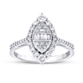 0.65 Carat Diamond Baguette Pear Ring