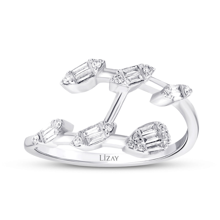 0.21 Carat Diamond Baguette Trend Ring