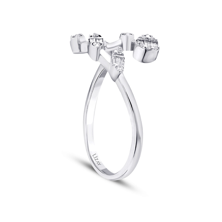 0.21 Carat Diamond Baguette Trend Ring