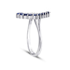0.81 Carat Diamond Marquise Sapphire Trend Ring
