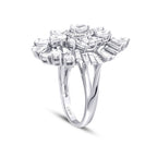 1.91 Carat Diamond Baguette Stone Pear Ring