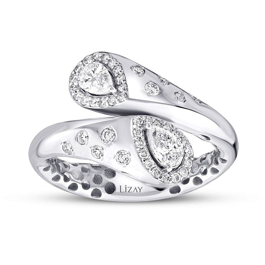 0.64 Carat Diamond Spiral Thick Ring