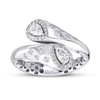 0.64 Carat Diamond Spiral Thick Ring