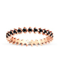 0.78 Carat Black Stone Eternity Ring