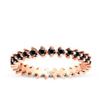 0.78 Carat Black Stone Eternity Ring