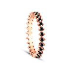0.78 Carat Black Stone Eternity Ring