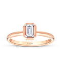 0.30 Carat Diamond Emerald Solitaire Ring
