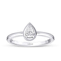 0.29 Carat Diamond Pear Solitaire Ring