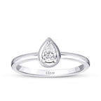 0.29 Carat Diamond Pear Solitaire Ring