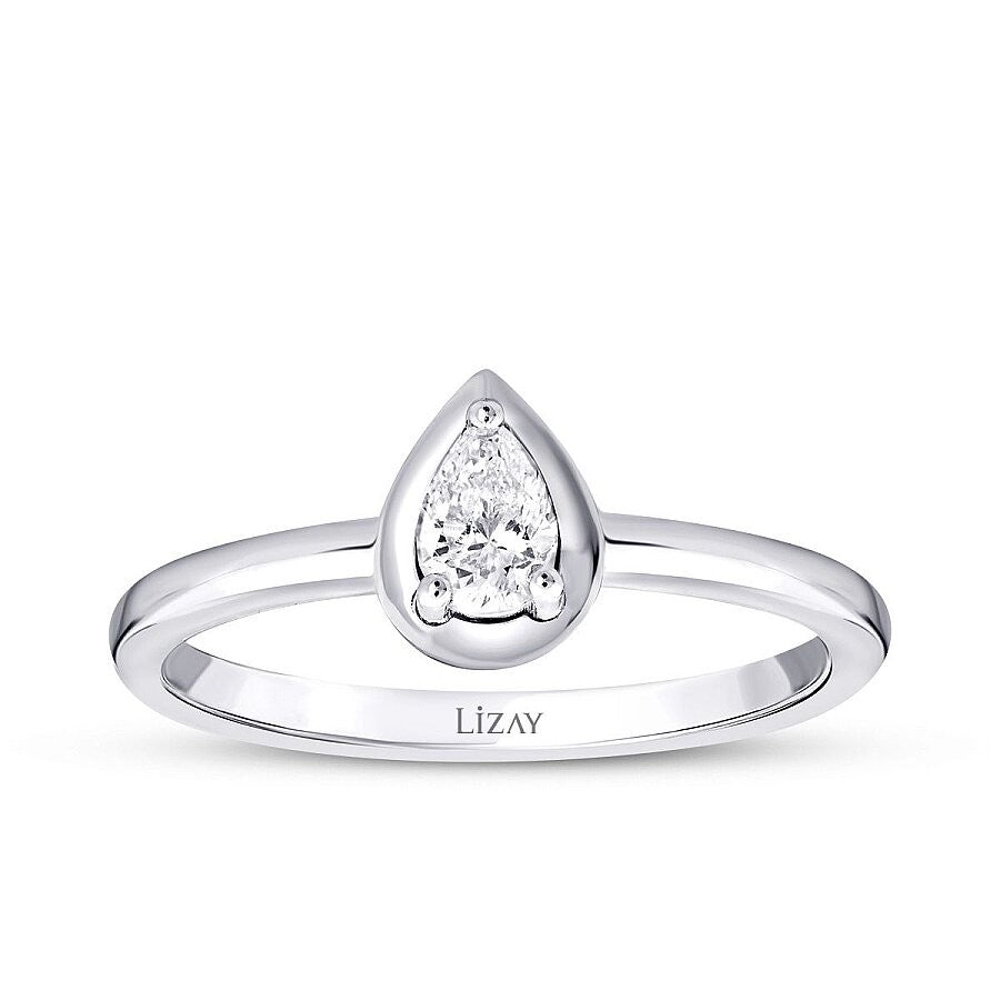 0.29 Carat Diamond Pear Solitaire Ring
