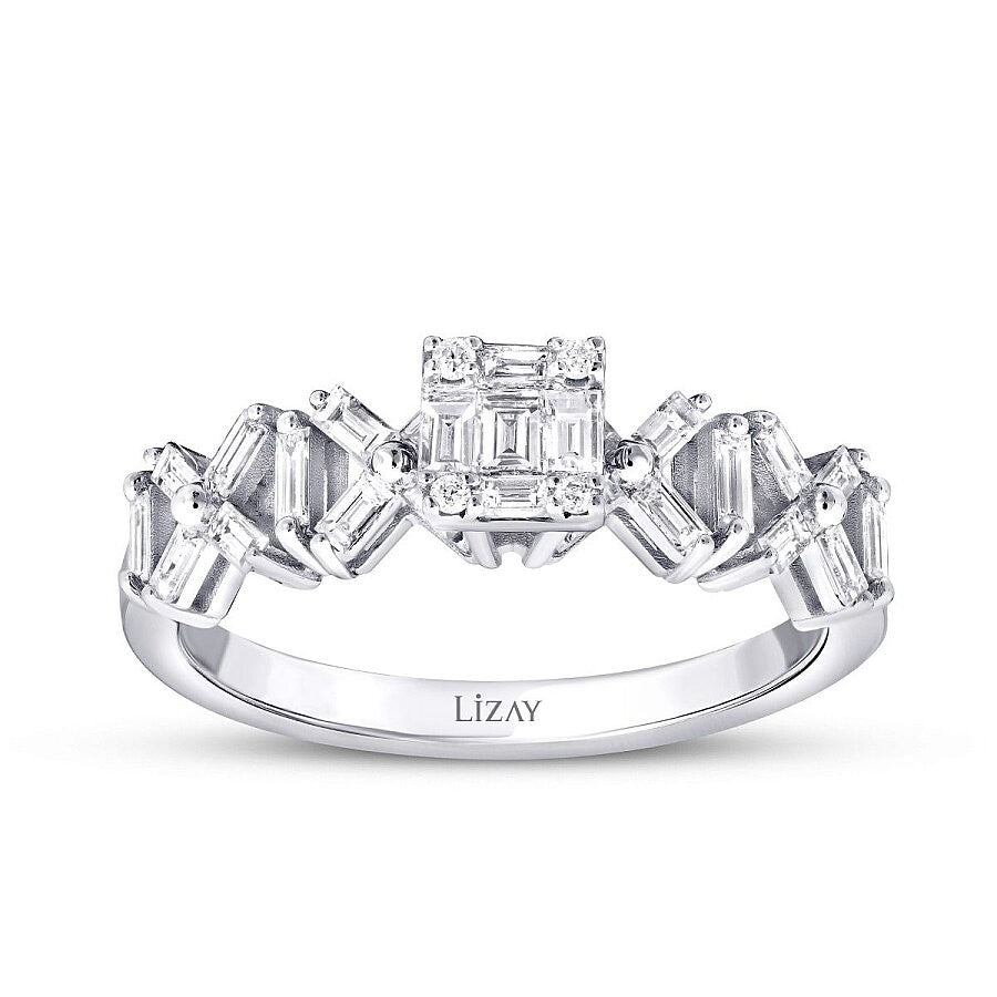 0.50 Carat Diamond Cross Trend Ring