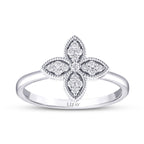 0.15 Carat Diamond Clover Ring