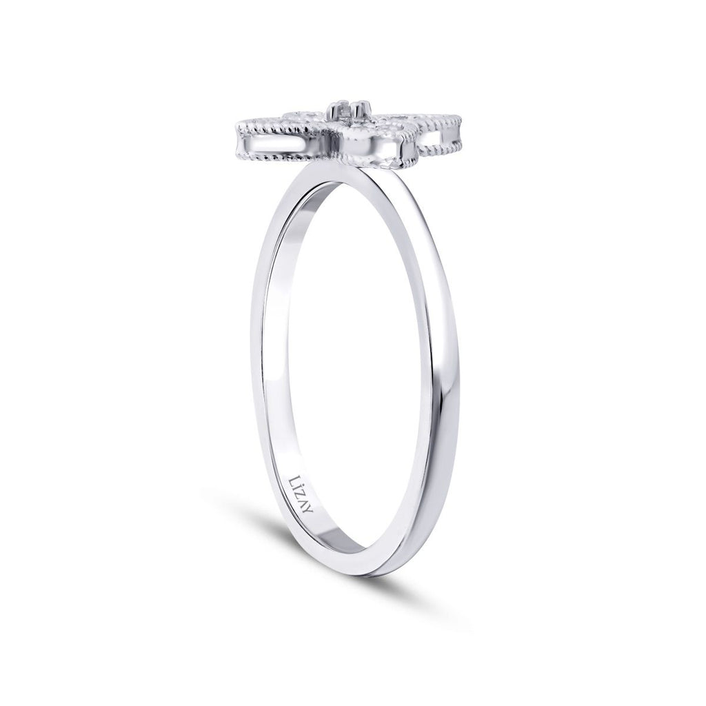 0.15 Carat Diamond Clover Ring