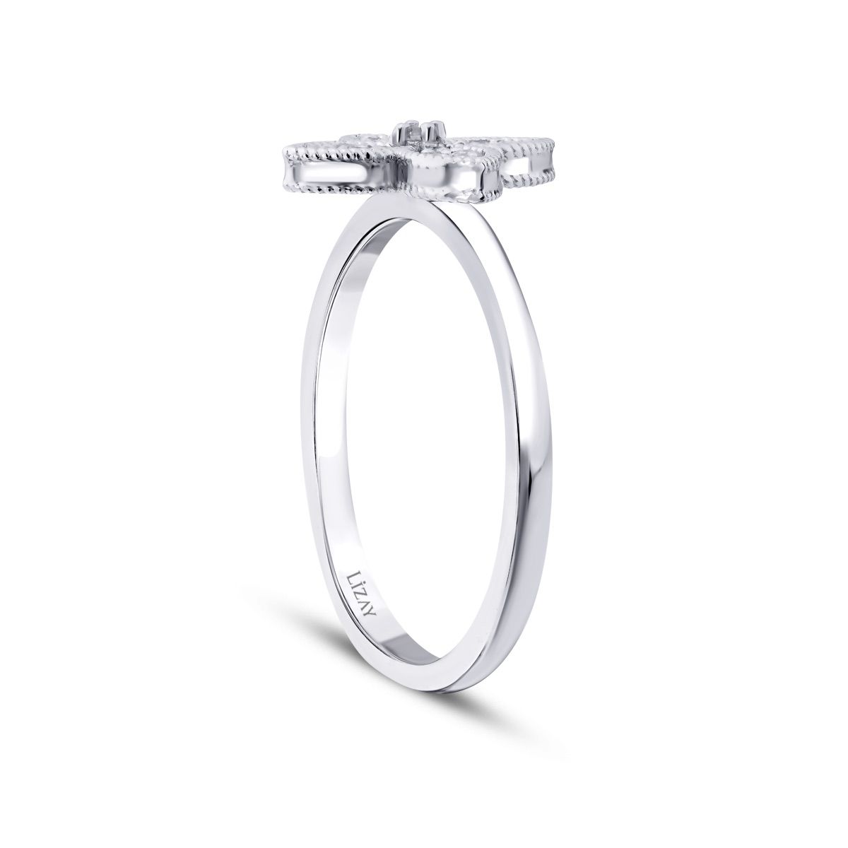 0.15 Carat Diamond Clover Ring