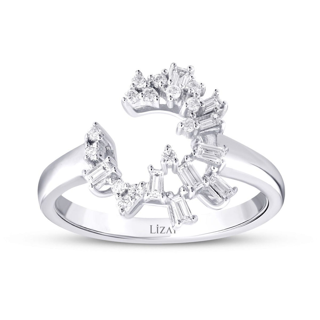 0.28 Carat Diamond Baguette Trend Ring