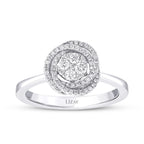 0.28 Carat Diamond Round Detailed Ring