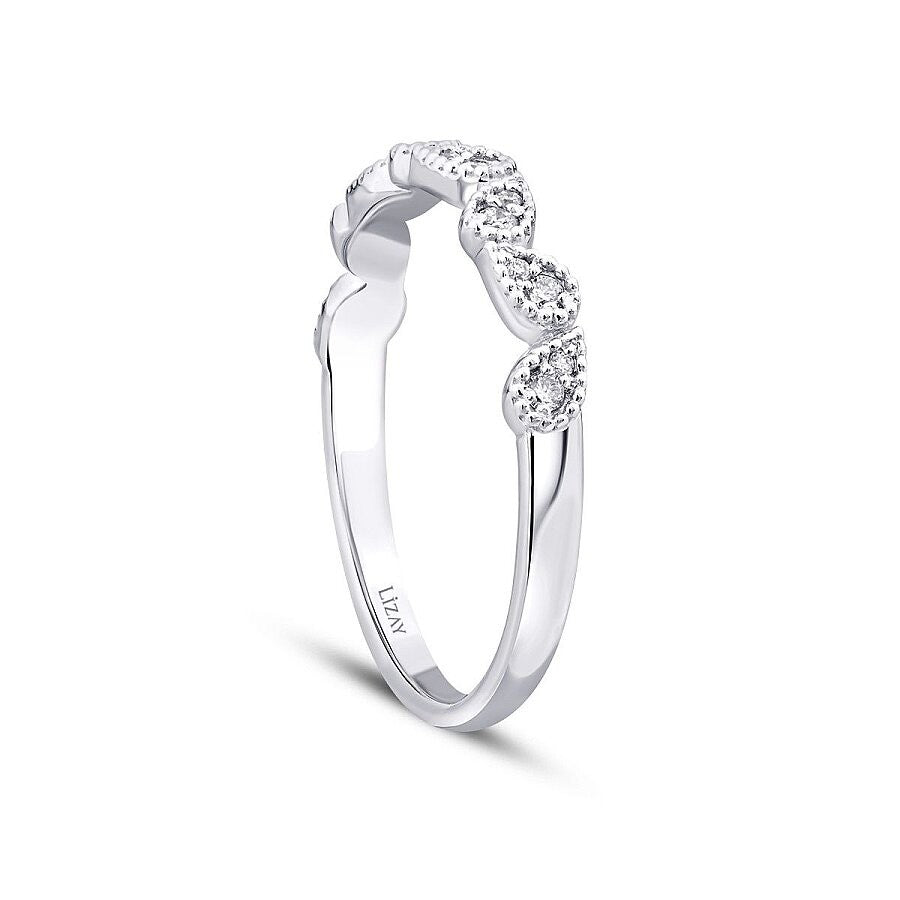 0.11 Carat Diamond Round Stone Trend Ring
