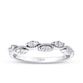 0.14 Carat Diamond Wave Detailed Trend Ring