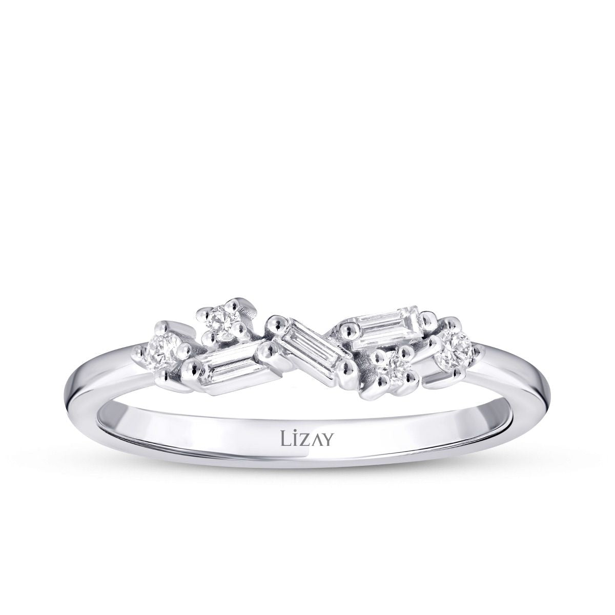 0.16 Carat Diamond Asymmetric Trend Ring