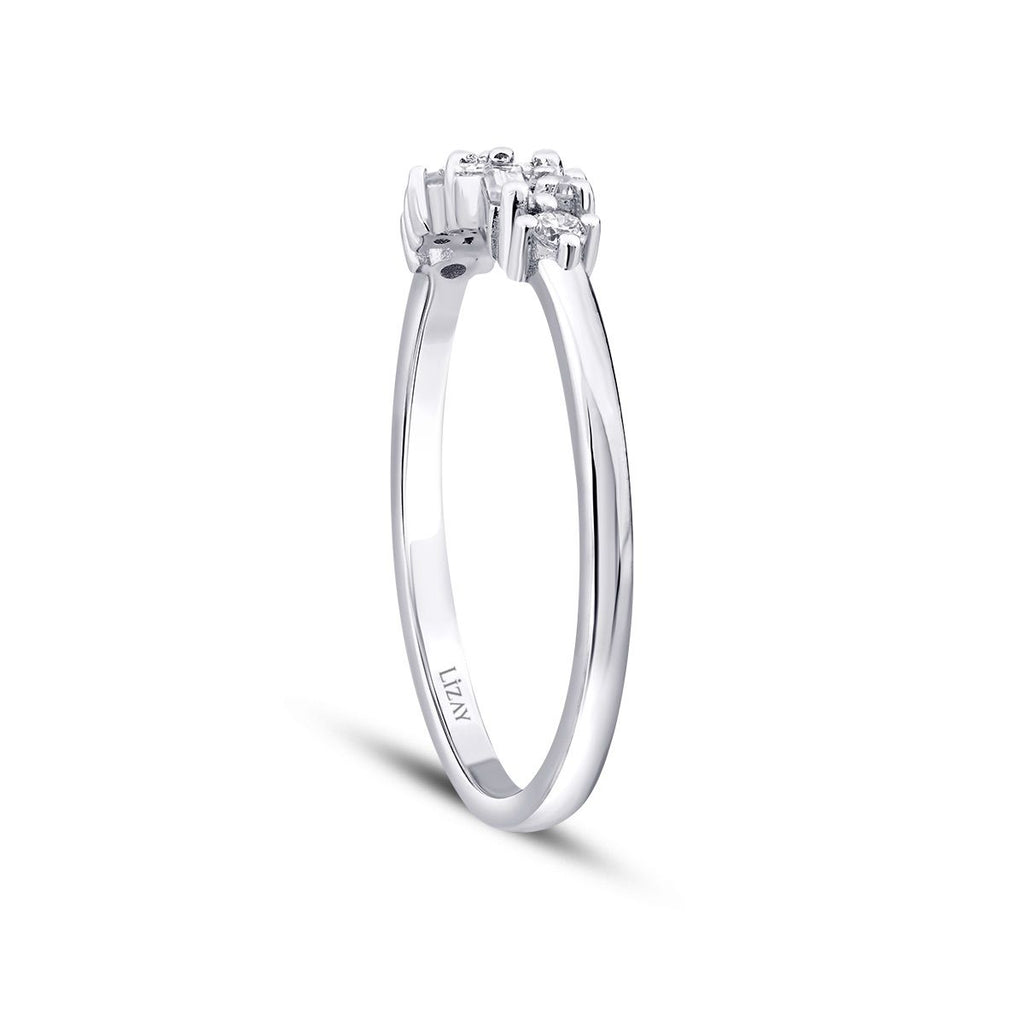 0.16 Carat Diamond Asymmetric Trend Ring