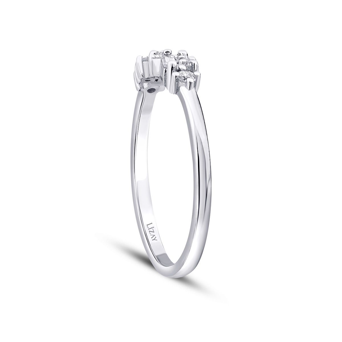0.16 Carat Diamond Asymmetric Trend Ring