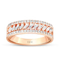 0.45 Carat Diamond Baguette Detailed Trend Ring