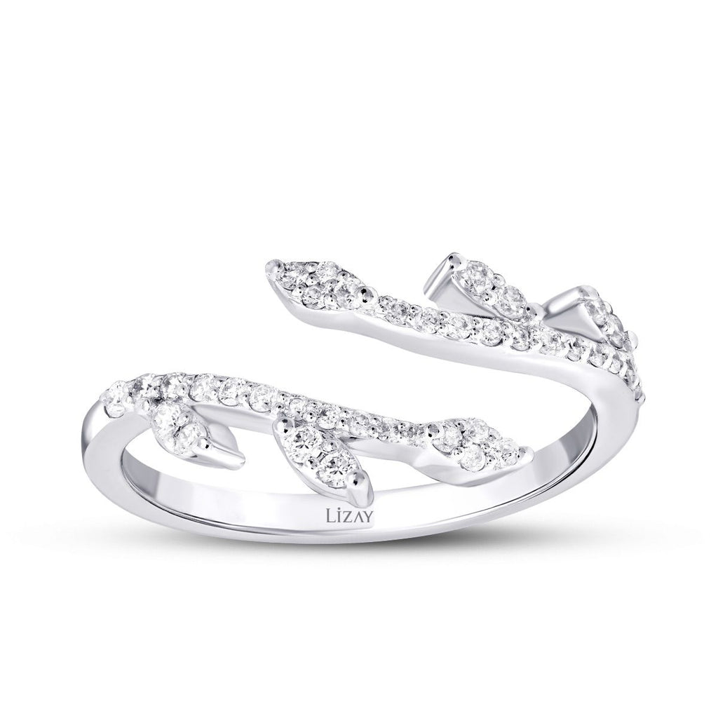 0.26 Carat Diamond Pear  Pattern Ring
