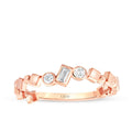 0.11 Carat Diamond Baguette Stone Asymmetric Ring