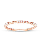 0.07 Carat Diamond Twisted Detailed Ring