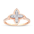 0.22 Carat Diamond Flower Ring