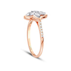 0.22 Carat Diamond Flower Ring