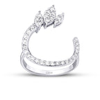 0.52 Carat Diamond Round Detailed Ring