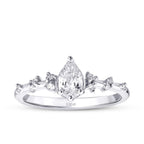 0.54 Carat Diamond Pear Solitaire Ring