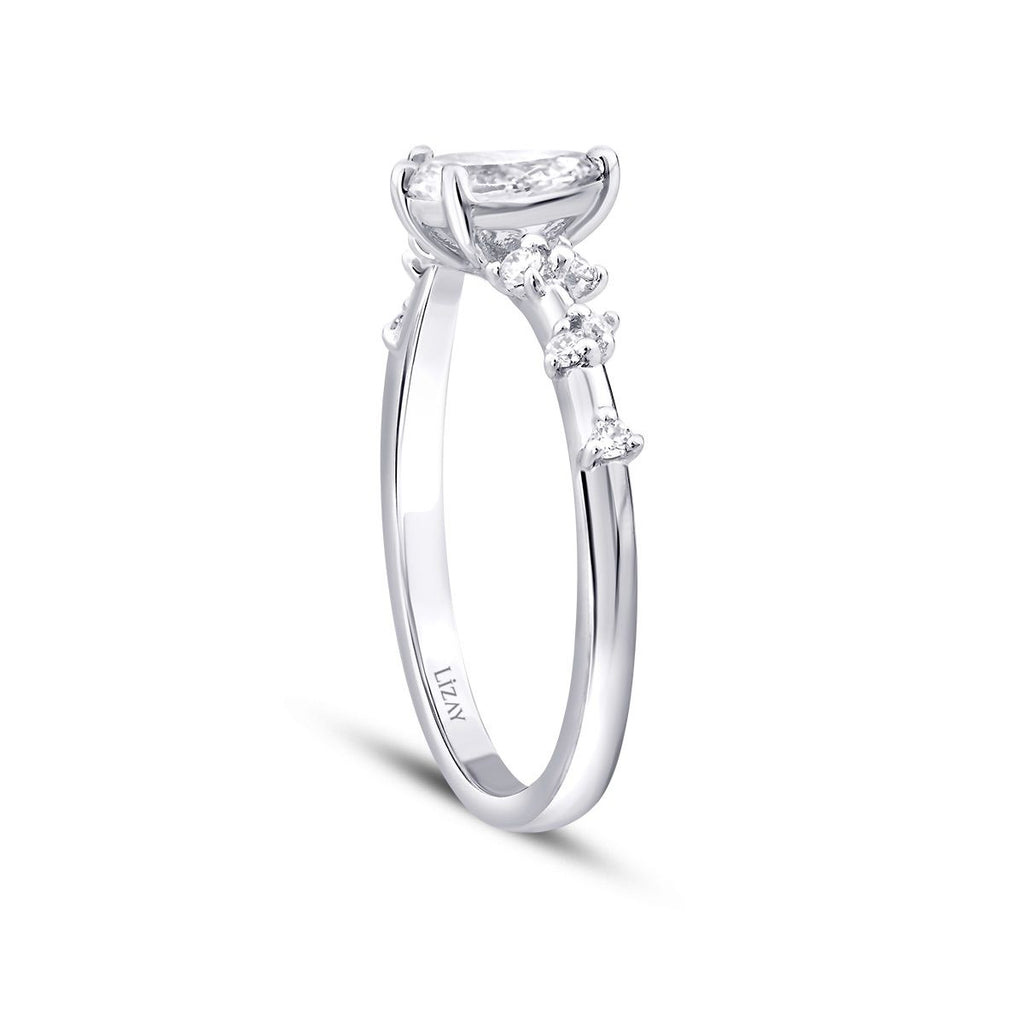 0.54 Carat Diamond Pear Solitaire Ring