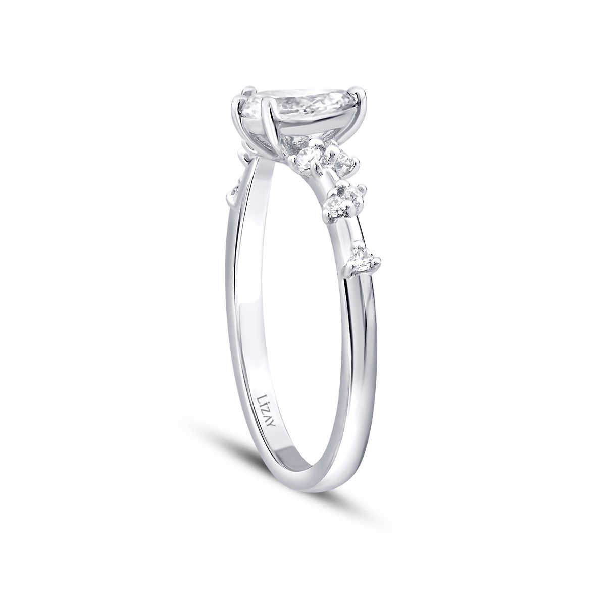 0.54 Carat Diamond Pear Solitaire Ring