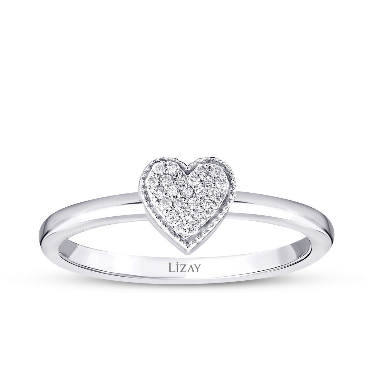 0.09 Carat Diamond Heart Ring