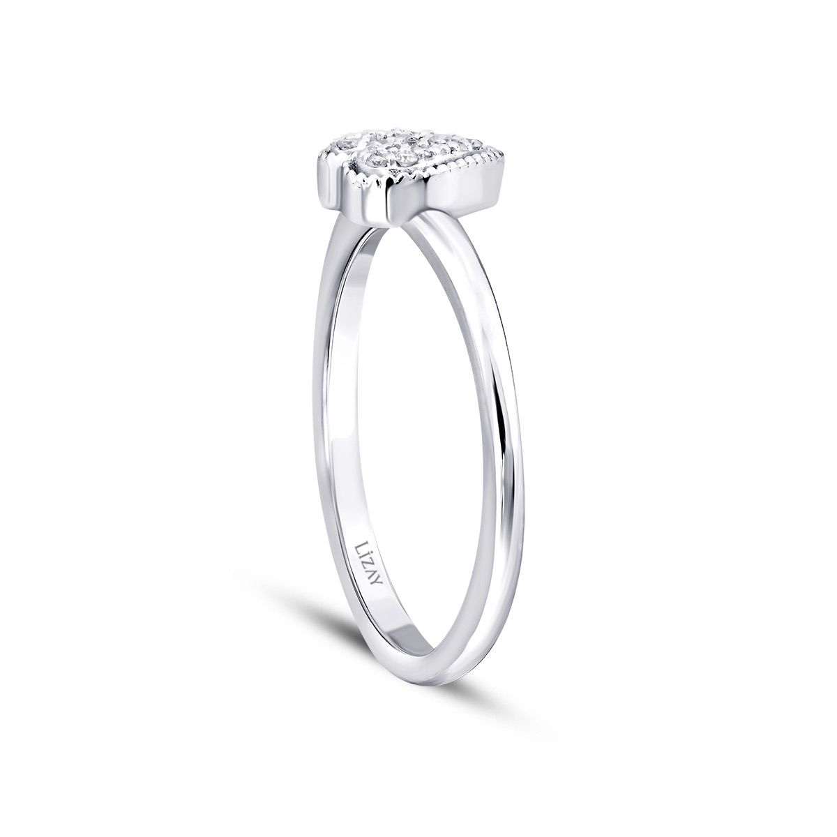 0.09 Carat Diamond Heart Ring